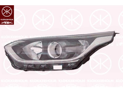 Forlygte, højre, H7/H7, med kørelys (LED), PY21W, med indstillingsmotor for LWR
