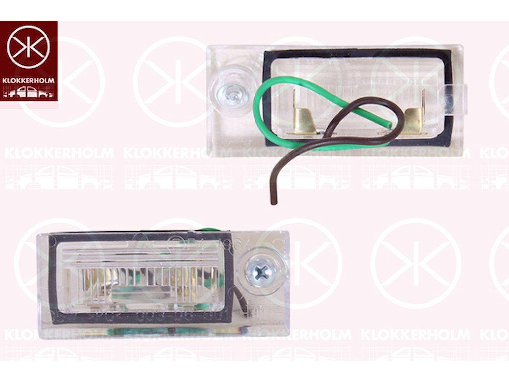 Licence Plate Light, with bulb holder, Left