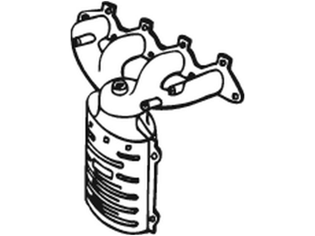 Catalytic Converter, with mounting parts, Emission Standard: Euro 3
