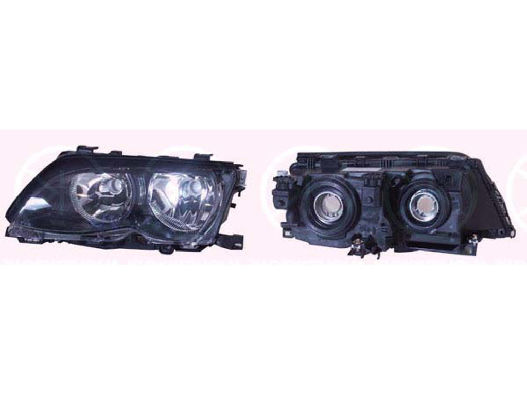 Headlight, H7/H7, with motor for headlamp levelling, Left, Housing Colour: black, Illuminance [lx]: 25, TYC