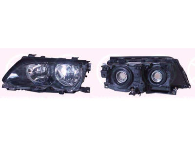 Headlight, H7/H7, with motor for headlamp levelling, Left, Housing Colour: black, Illuminance [lx]: 25, TYC