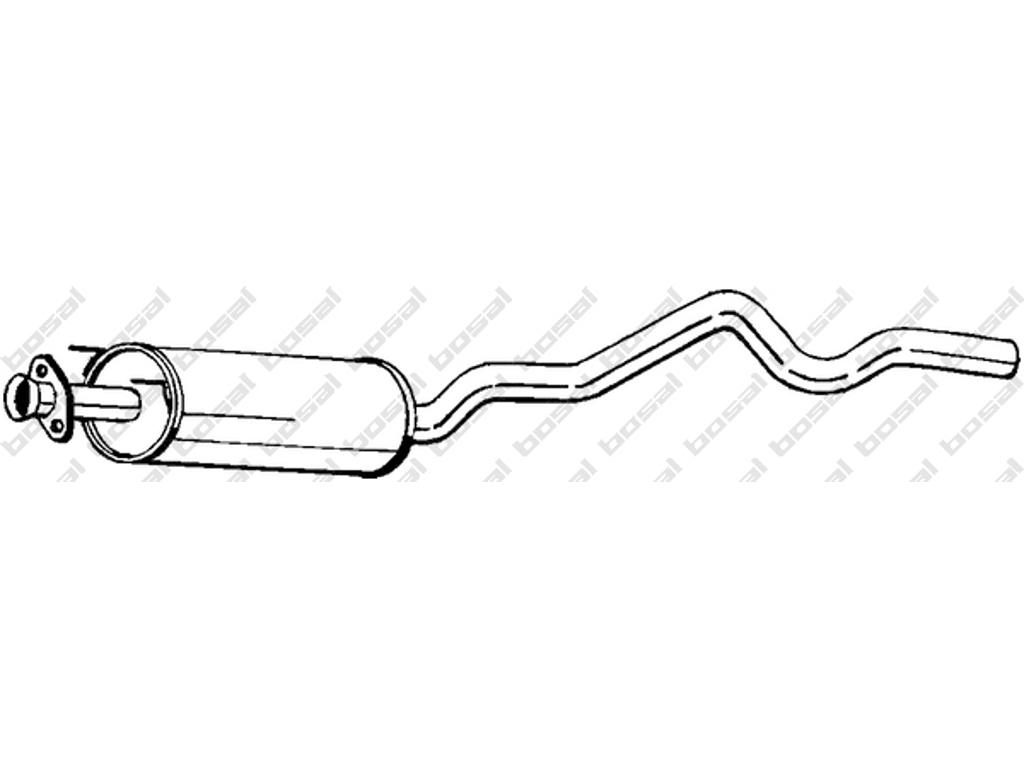 Centre Muffler, See accessories list for additionally required parts:  
