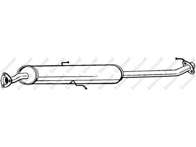 Centre Muffler, See accessories list for additionally required parts:  