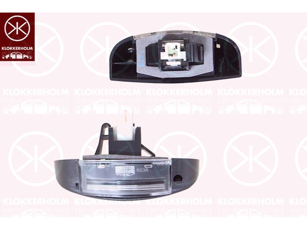 Licence Plate Light, with bulb holder, both sides