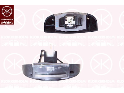 Kentekenlamp, Met lamphouder, Aan beide zijden