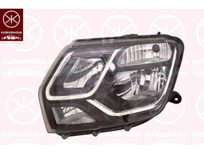 Headlight, Right, H7/H1, with daytime running light, W21/5W, AL