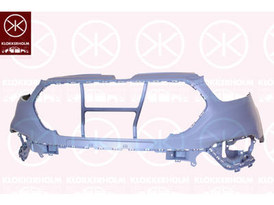 Bumper, w/primer, Front, with holes for trim/protective strip