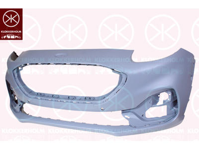 Bumper, w/primer, Front, with hole(s) for park distance control, Trim Level: ST LINE