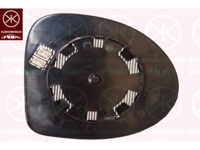 Mirror Glass, exterior mirror, Convex, Heatable, Right