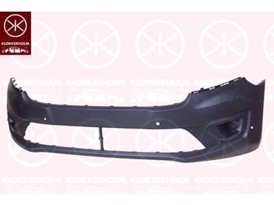 Bumper, Front, black, with hole(s) for park distance control