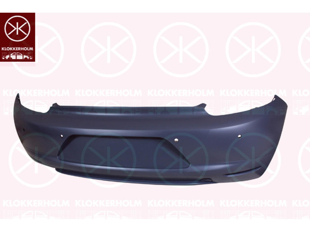 Bumper, w/primer, Rear, with hole(s) for park distance control
