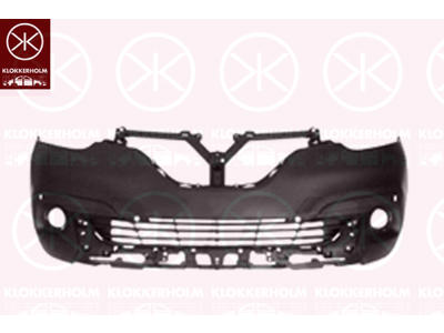 Bumper, w/primer, with hole(s) for park assist (parallel parking), Front, Number of bores: 4