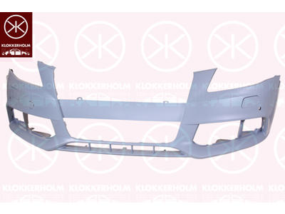 Bumper, w/primer, Front, with hole(s) for park distance control, with hole(s) for washer nozzle