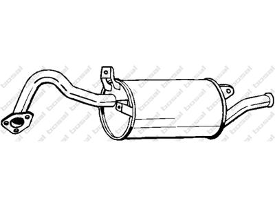 Rear Muffler, See accessories list for additionally required parts:  