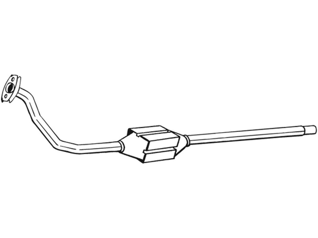 Catalytic Converter, with mounting parts, Emission Standard: Euro 2
