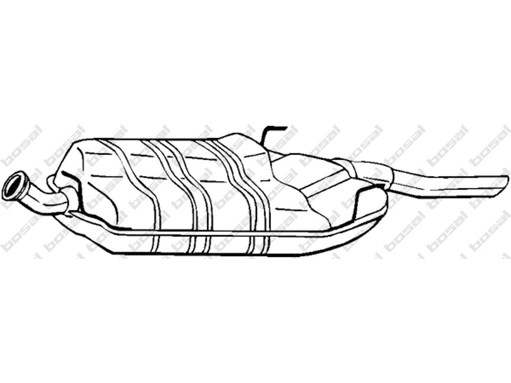 Rear Muffler, See accessories list for additionally required parts:  