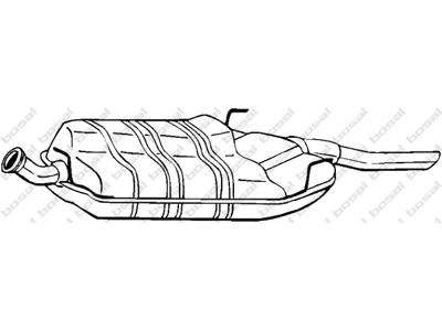 Rear Muffler, See accessories list for additionally required parts:  