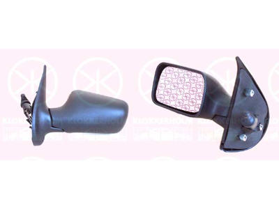 Exterior Mirror, 3-drs, Control: cable pull, Plan, Left