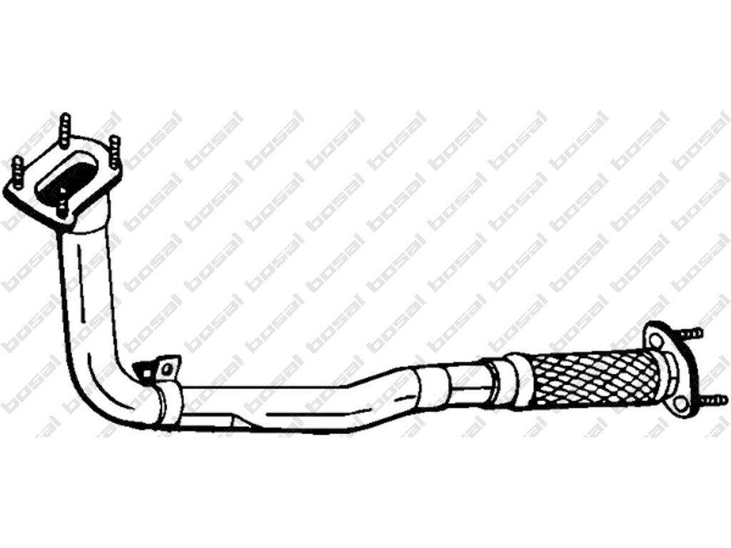 Exhaust Pipe, Front, for vehicles with catalytic converter