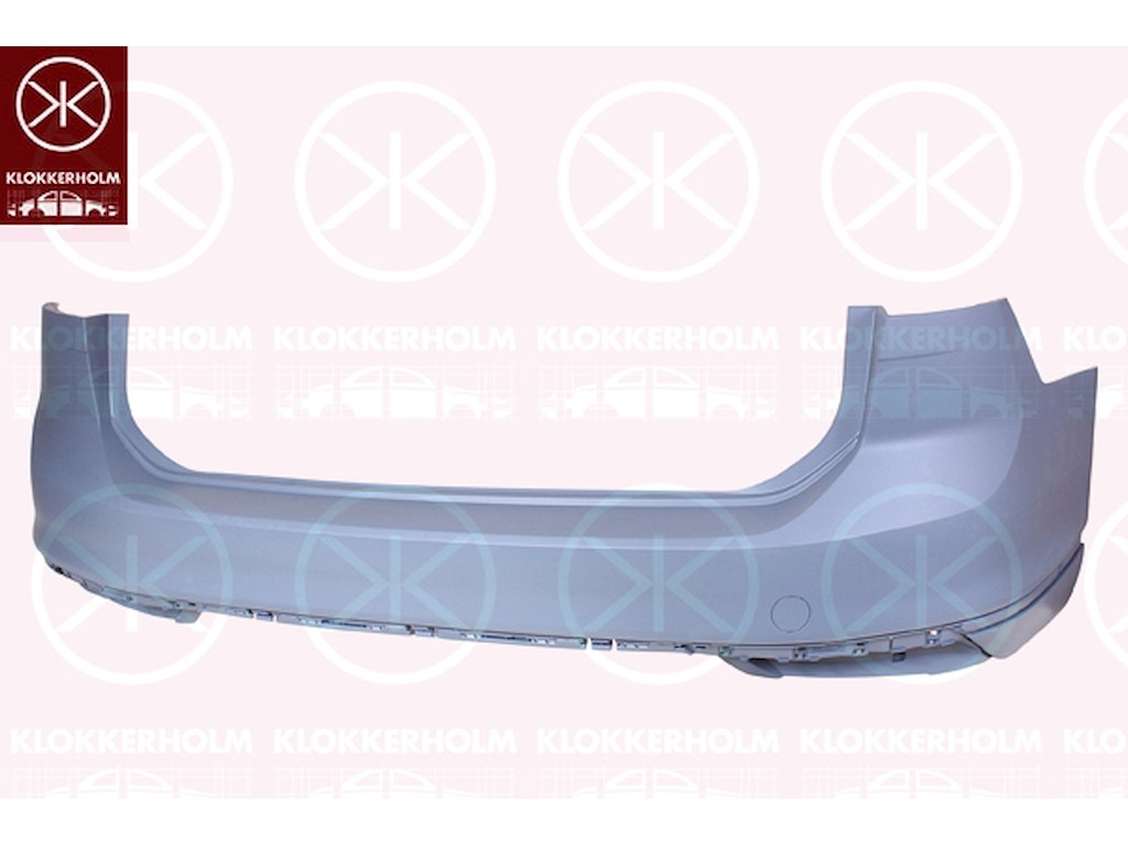 Stötfångare, m/grundlack, Bak, med hål/fäste för smala dekorlister