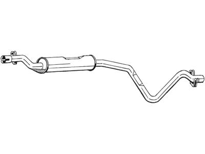 Centre Muffler, See accessories list for additionally required parts:  