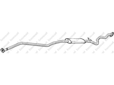 Centre Muffler, See accessories list for additionally required parts:  