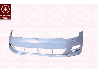 Bumper, Front, with hole(s) for washer nozzle, with hole(s) for park distance control, Number of bores: 4, w/primer