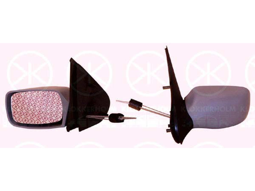 Außenspiegel, grundiert, Einstellung: Seilzug, konvex, links