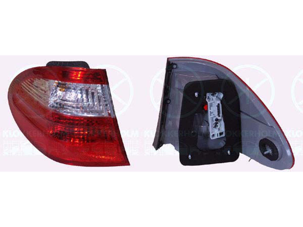 Tail Light Assembly, Classic, Elegance, with bulb holder, Left, Outer section, Indicator Colour: white