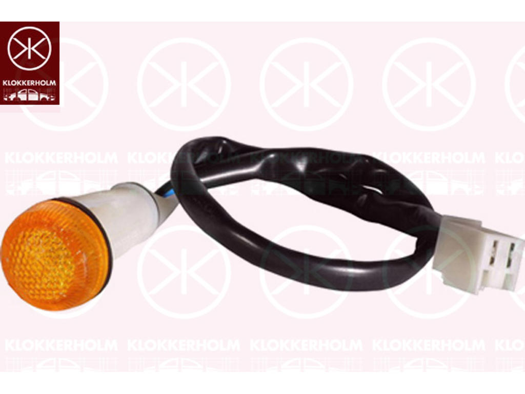 Blinker, med lamphållare, gul, sidoinstallation