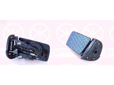 Exterior Mirror, for electric mirror adjustment, Aspherical, Heatable, blue, Left, Number of pins: 5