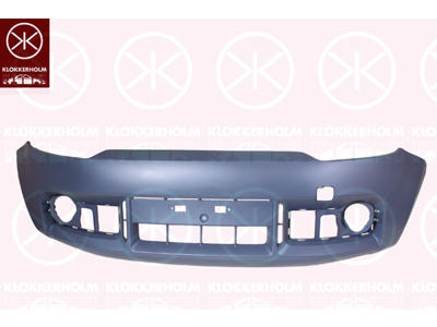 Bumper, w/primer, Front, with hole(s) for fog lights