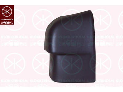 Bumper, black, Left Rear