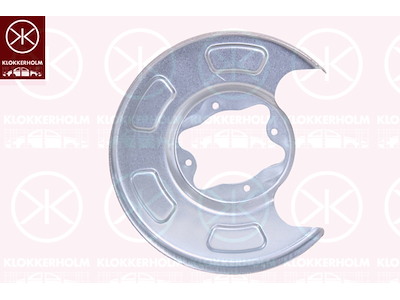 Bromssköld, Bakaxel höger, för bromsskivediameter [mm]: 234, Diameter 1/diameter 2 [mm]: 255/80, förzinkad