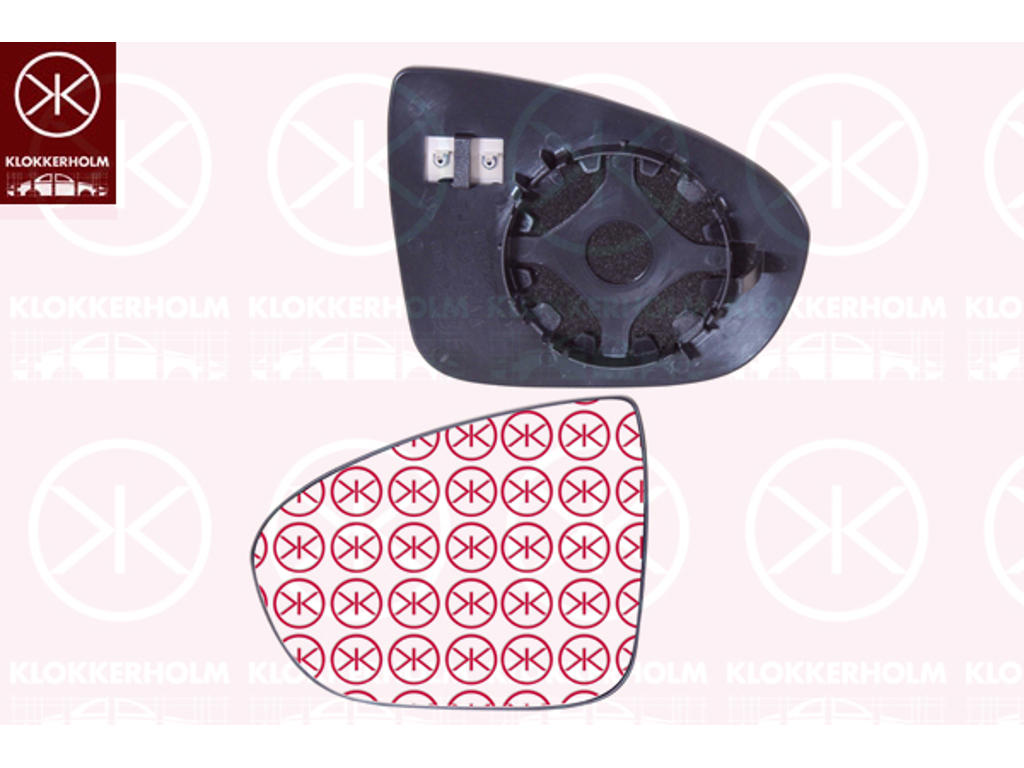 Mirror Glass, exterior mirror, Right, Heatable, Convex
