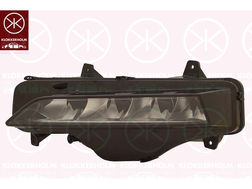 Dimstrålkastare, LED, vänster fram, med svänghjälpsljus SFS, Husets färg: svart