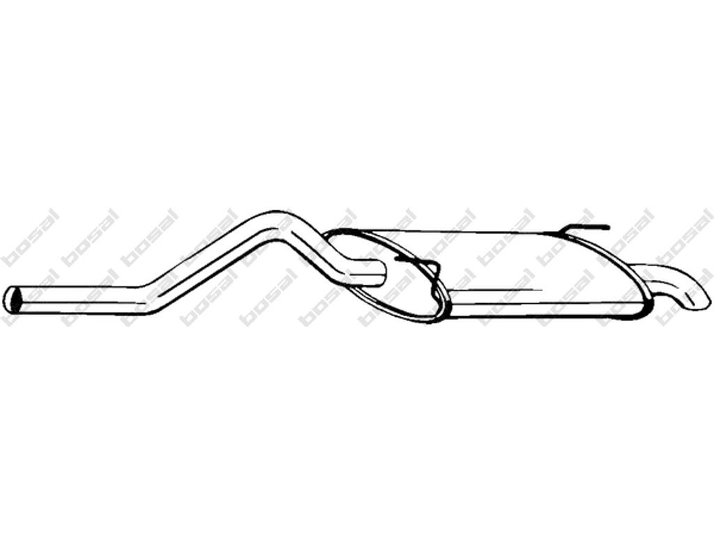 Rear Muffler, See accessories list for additionally required parts:  