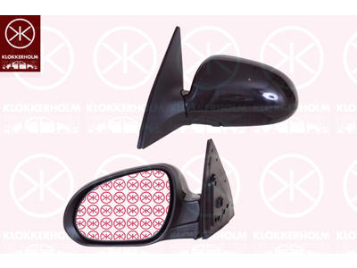 Exterior Mirror, Left, for electric mirror adjustment, Heatable, black