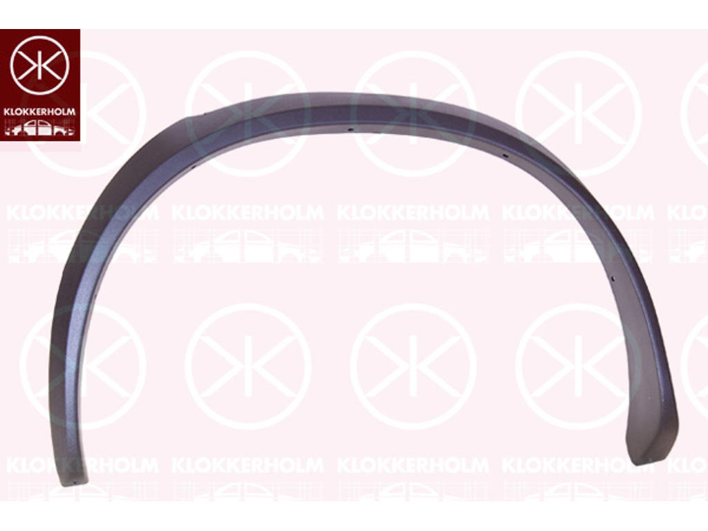 Flaring, wing, GTI, Plastic, Right Rear, black