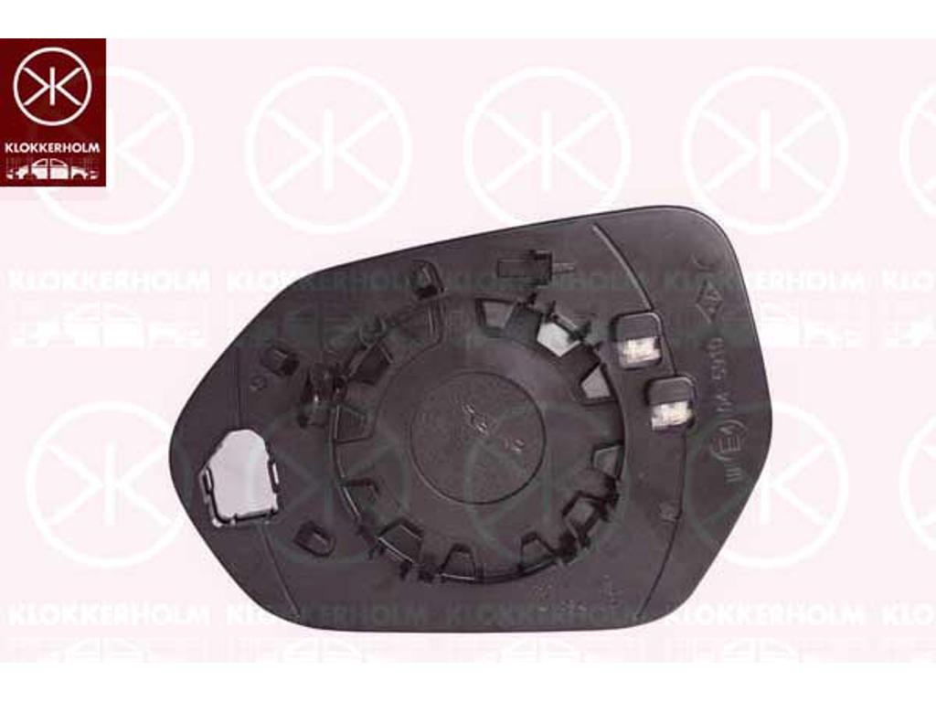 Mirror Glass, exterior mirror, Right, Heatable, Convex