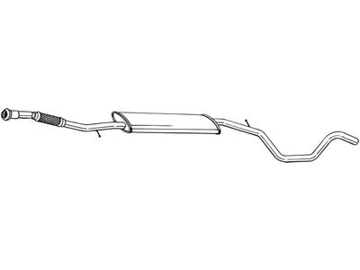 Centre Muffler, See accessories list for additionally required parts:  