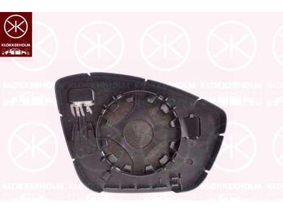 Mirror Glass, exterior mirror, Left, Heatable, Number of pins: 2, Convex
