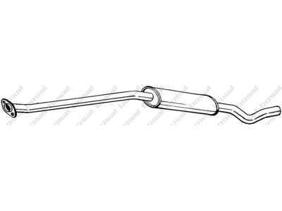 Centre Muffler, See accessories list for additionally required parts:  