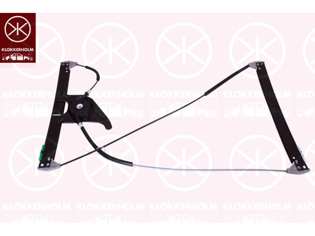 Window Regulator, 2-dr, OE-type, without electric motor, with comfort function, Electric, Right