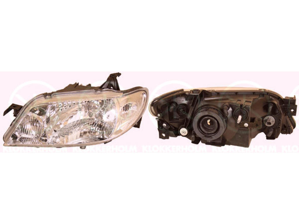 Headlight, H4, for vehicles with headlight levelling, Left, Illuminance [lx]: 12.5, Vehicle Equipment Line/Variant: IKKE SPORT