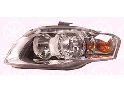 Headlight, H7/H7, with motor for headlamp levelling, Right, Indicator Colour: yellow, Illuminance [lx]: 17.5