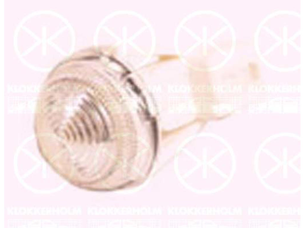 Blinker, med lamphållare, vit, sidoinstallation