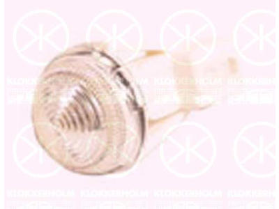 Blinker, med lamphållare, vit, sidoinstallation