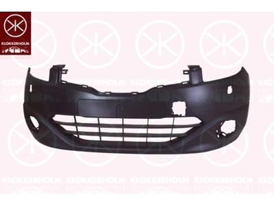 Bumper, Front, black, with hole(s) for washer nozzle