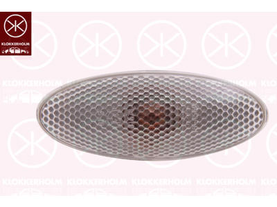 Direction Indicator, lateral installation, white, with bulb holder